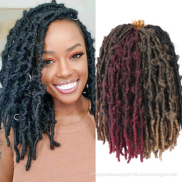 12inch Butterfly Locs Crochet Hair Distressed Water Wave Faux Loc Crochet Wavy Dread Synthetic Butterfly Locs Braiding Hair